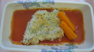66-29日夕食ホキのガーリックパン粉焼きトマトソース仕立て.JPG